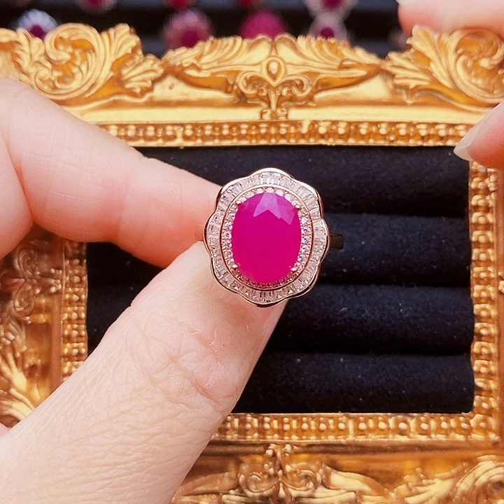 银S925镶嵌红宝石戒指