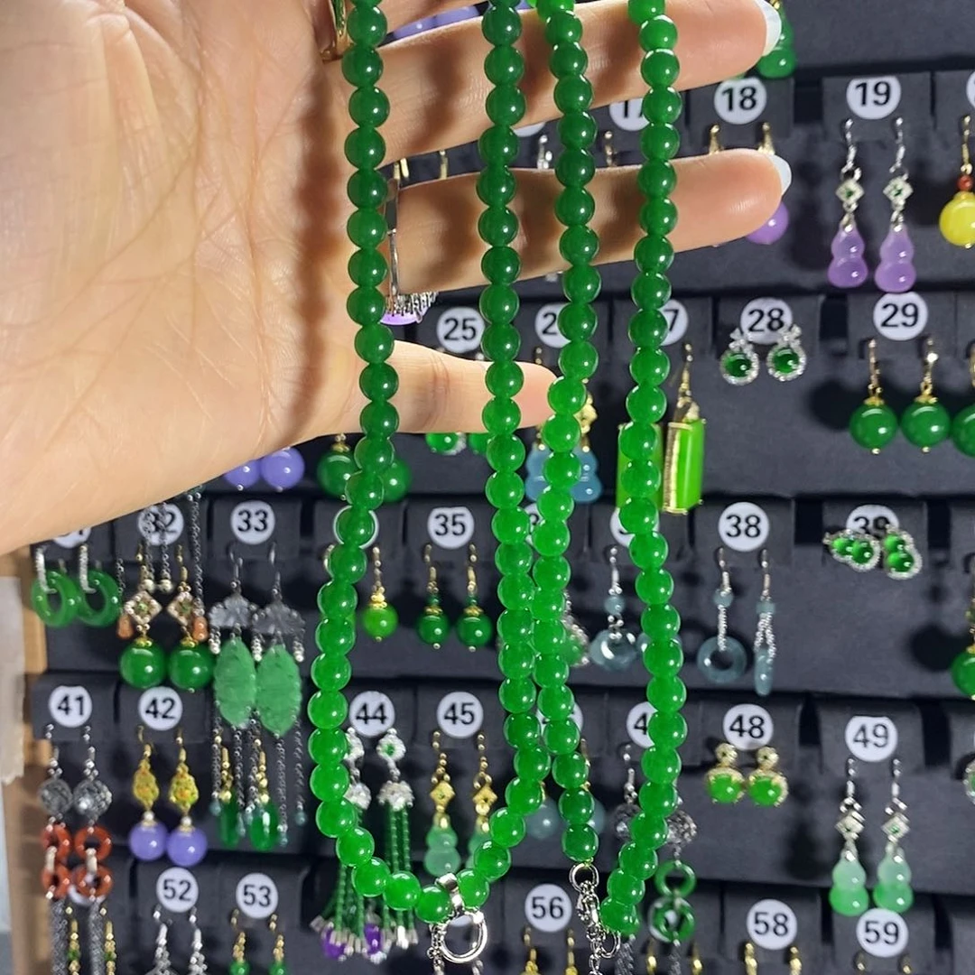 银S925镶嵌翡翠耳饰卡6银扣头