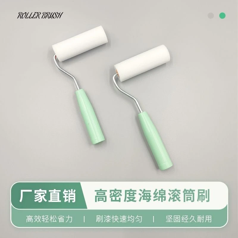 4寸高密度海绵拇指滚筒地坪漆艺术乳胶漆油漆涂料聚氨酯工具