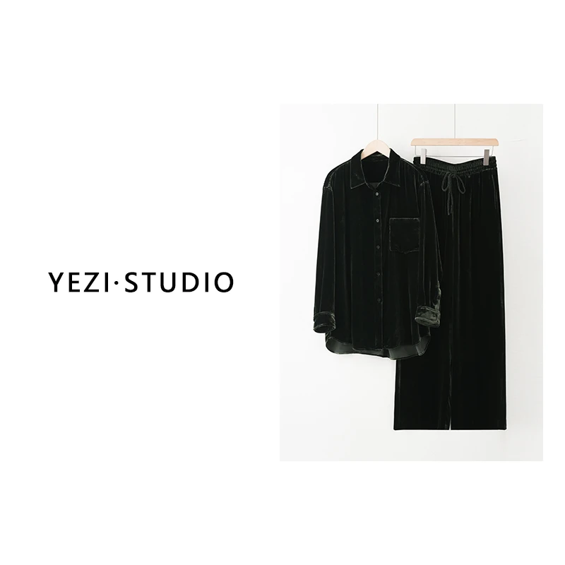 套装【东方美人】地母系穿搭静奢感百百真丝衬衫套装25115007-2/2