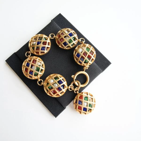 Chanel 金色鸟笼手链