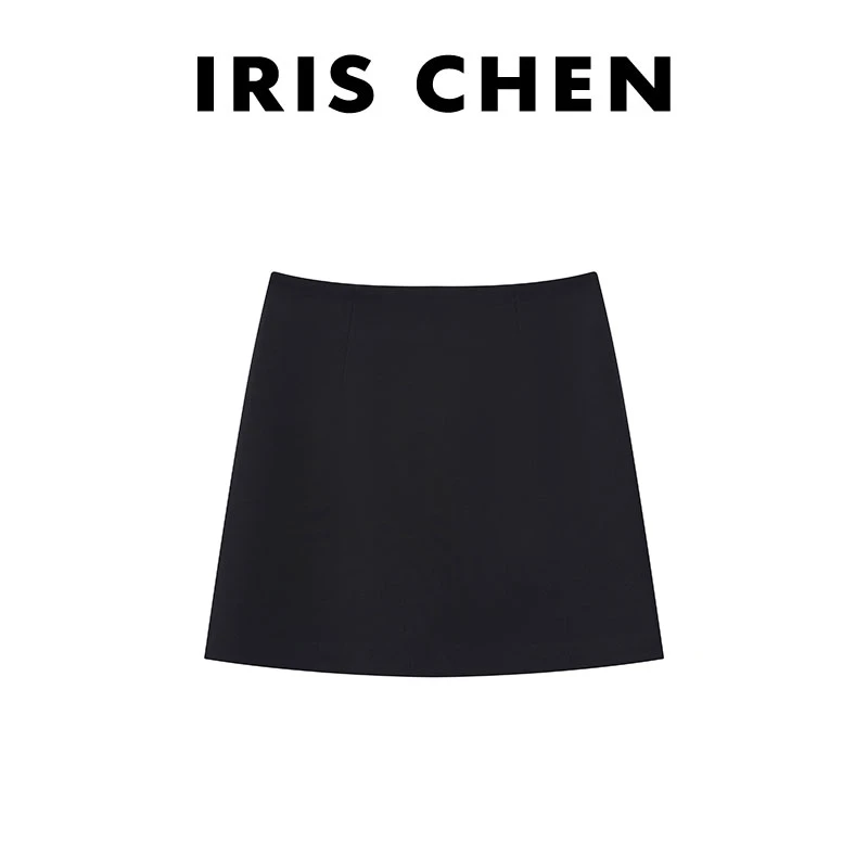 IRIS CHEN 小细腰 2025春夏款显瘦高腰隐形拉链短裙25DQ019