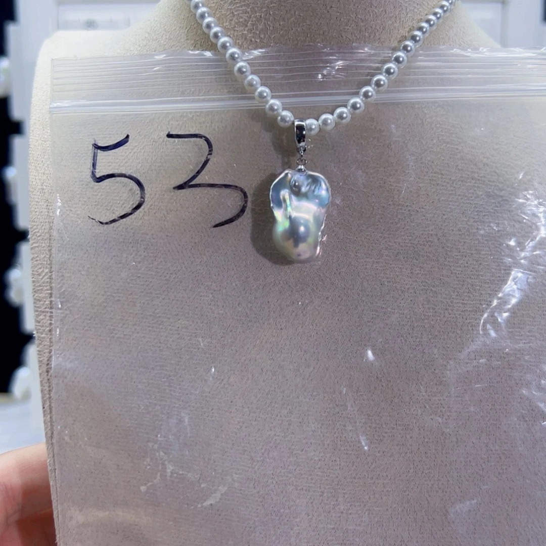 颈饰合金淡水珍珠