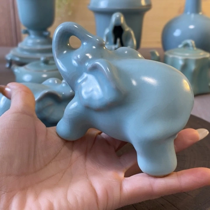 瓷片大像摆件一一一一