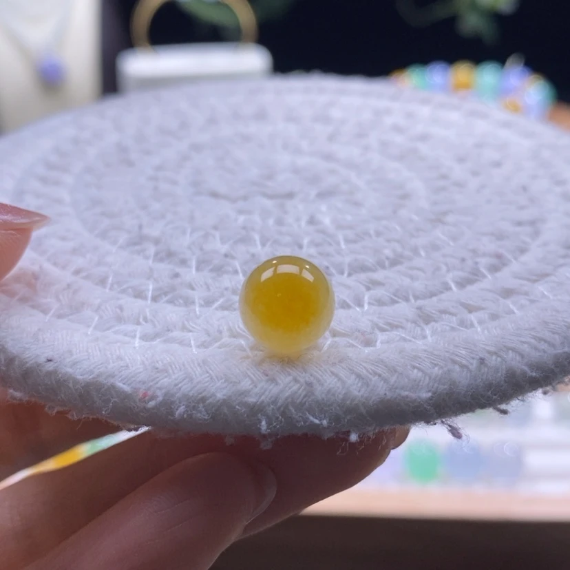 【闪购商品】翡翠颈饰未镶嵌翡翠冰鲜橙黄珠10.1mm