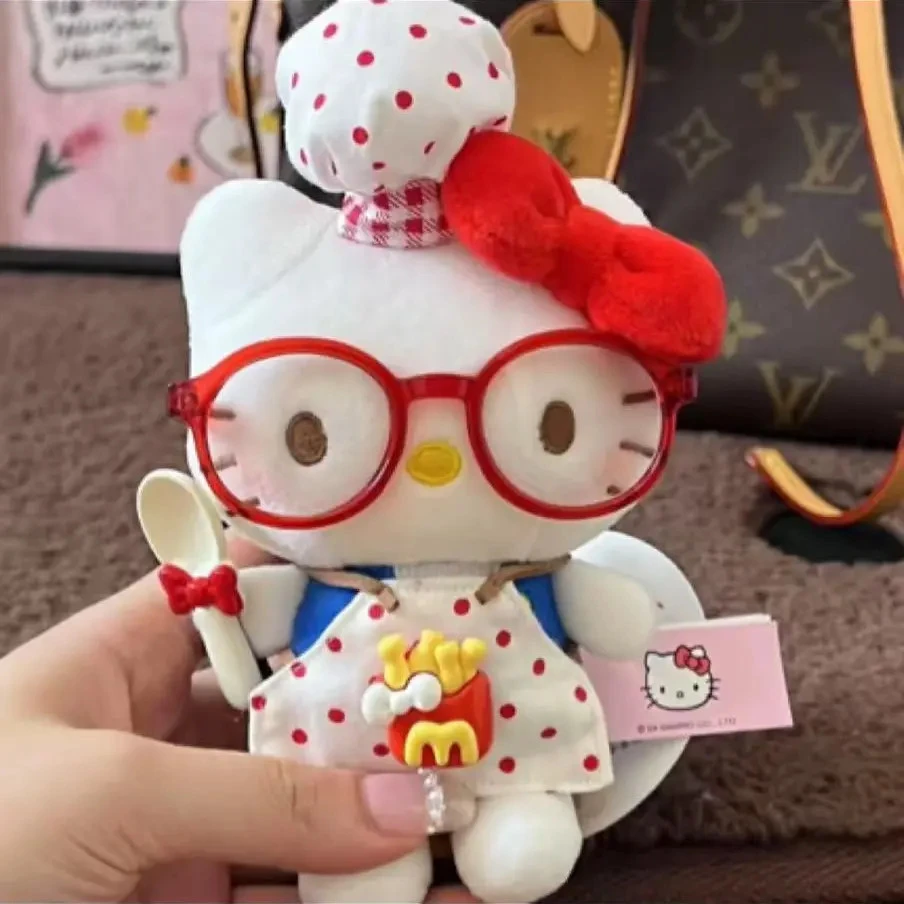 正版HelloKitty蛋糕裙可爱包包挂件diy毛绒玩偶钥匙扣生日礼物D1