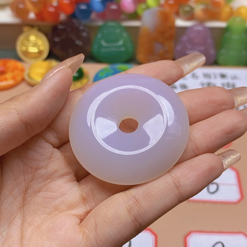【闪购商品】玛瑙/玉髓玉牌未镶嵌心**恒