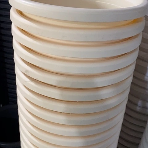 树脂四季7号米黄无托3个