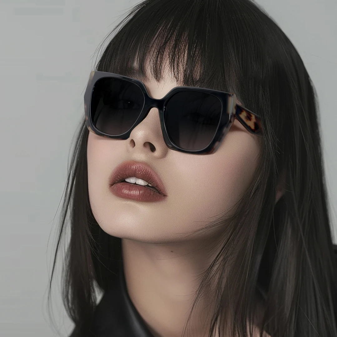 VVS眼镜墨镜太阳镜欧美风拼色板材时尚潮流明星款防紫外线V006