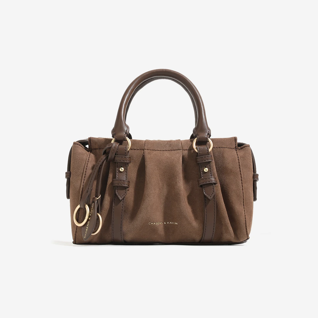 25冬季新款30671820褶皱包挂手提小方包波士顿包