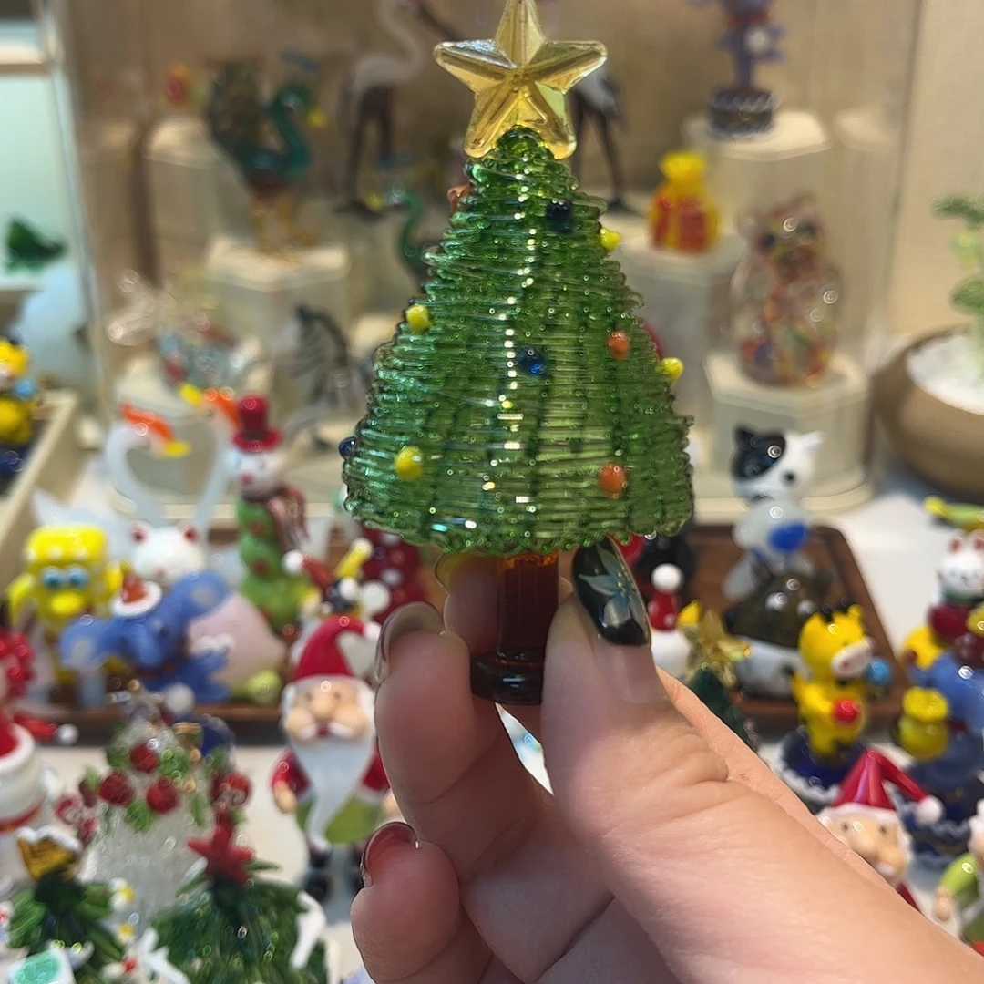琉璃手工艺品编丝圣诞树
