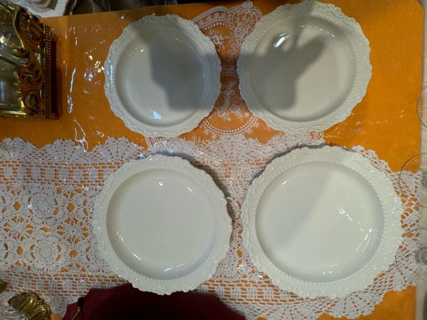 【新疆包邮】乌鲁木齐发货白色浮雕餐具洗碗机烤箱通用