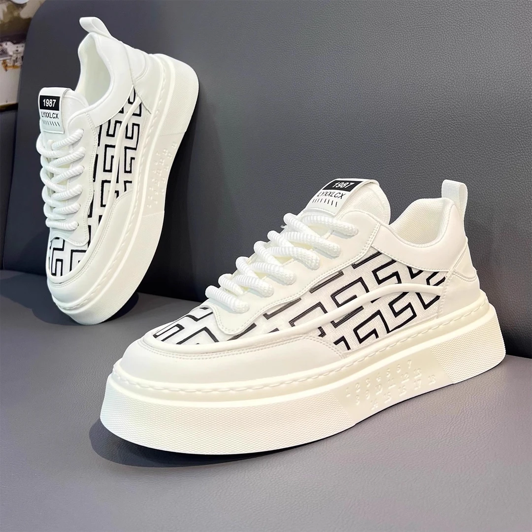 Maishe欧洲站男鞋2025夏季新款小白板鞋高级感男士运动休闲增高鞋