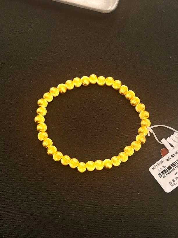 足金工艺卡5猫眼珠珠吊坠