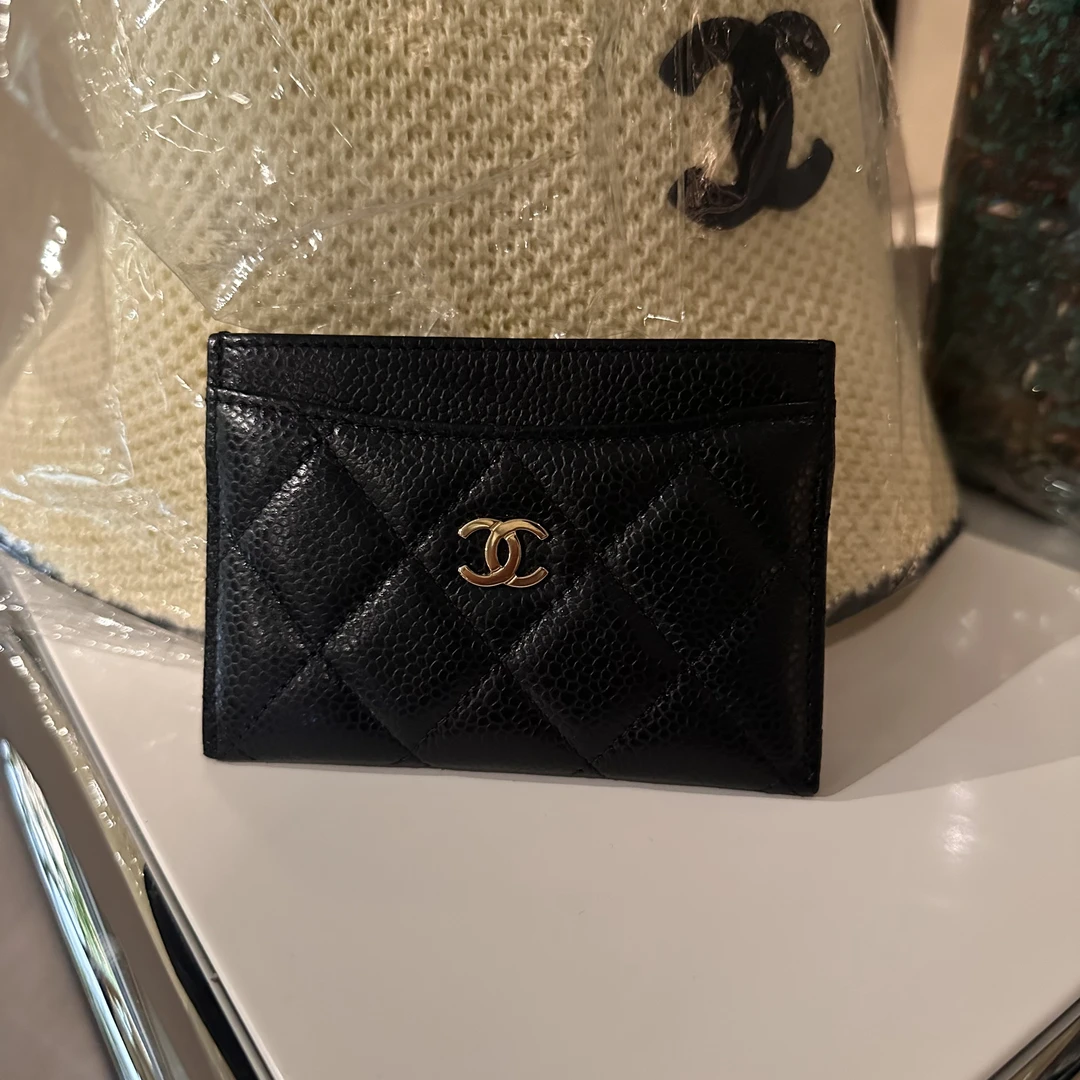 99新 Chanel/香奈儿 HIHI/黑金荔枝纹卡包/13968917/一店