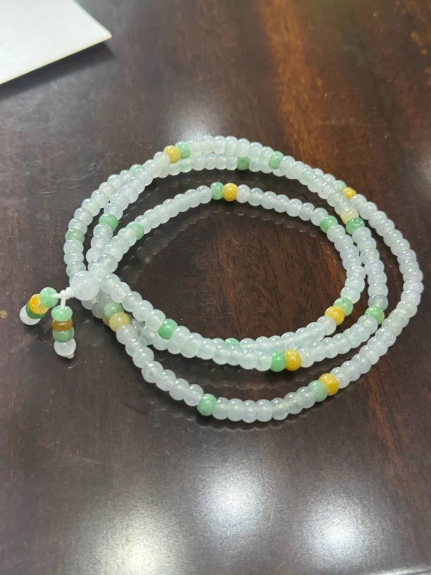 缅甸天然翡翠珠链