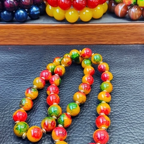 玛瑙/玉髓手链未镶嵌藏红花14