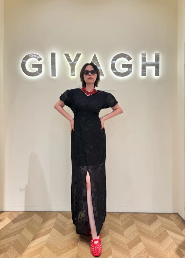 GIYAGH 2025 S/S 法式V领连衣裙68773576
