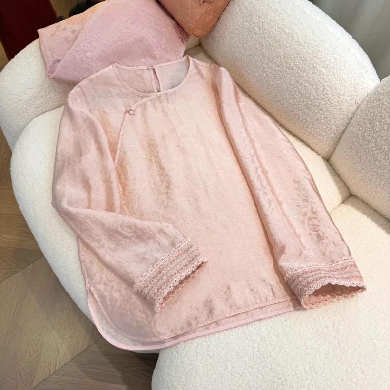 主播推荐2025春装新款气质时尚百搭内搭衬衫4522