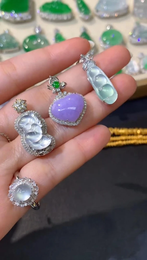 【彩虹盘】翡翠-18K金-多样性发一件-XY-SS15|CXQ21