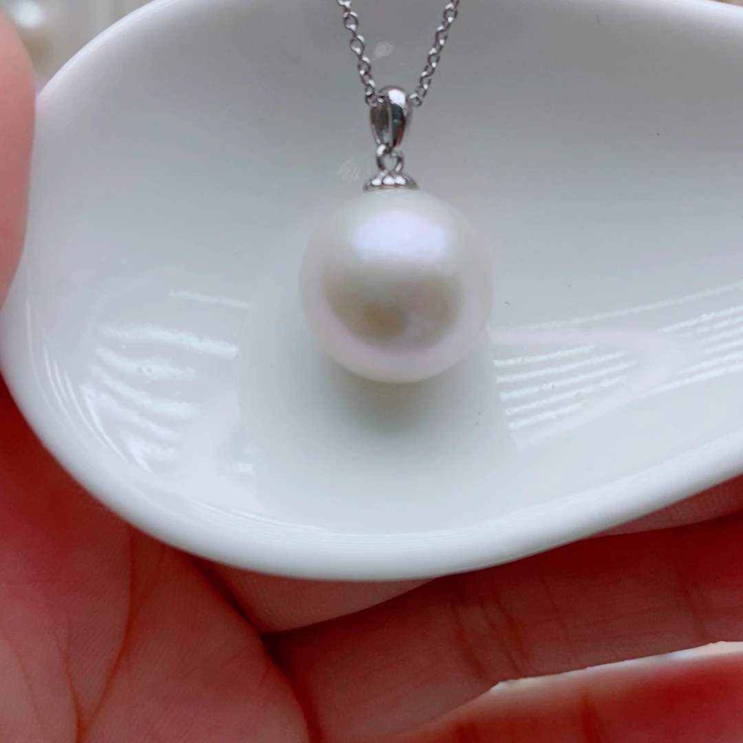 淡水珍珠银S925镶嵌颈饰