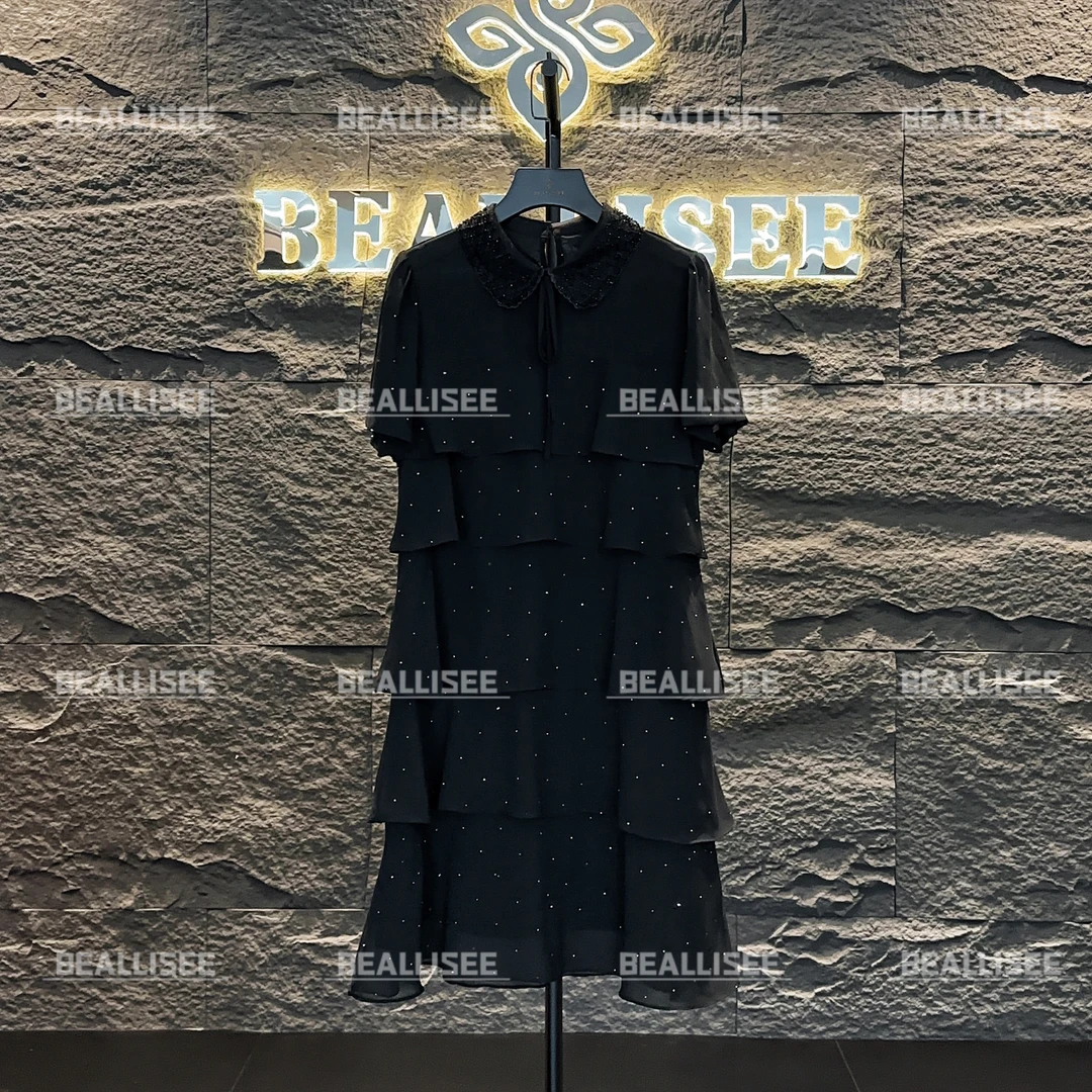 【FF专属】【26】时尚重工闪钻轻奢多层次感潮流黑色-BLS-A064