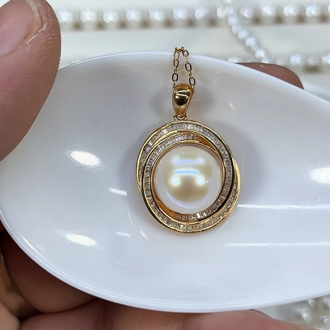 淡水珍珠颈饰银S925镶嵌