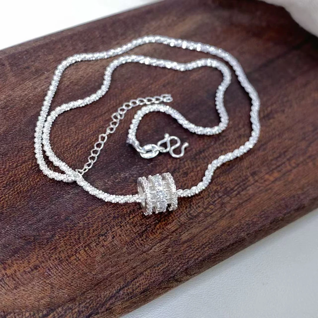 坠链均足银 小蛮腰项链纯银999百搭时尚高级送女友送闺蜜20