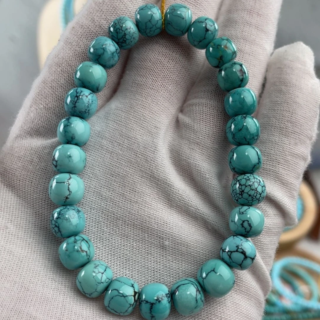 绿松石手链未镶嵌精品高瓷水草纹卡8+