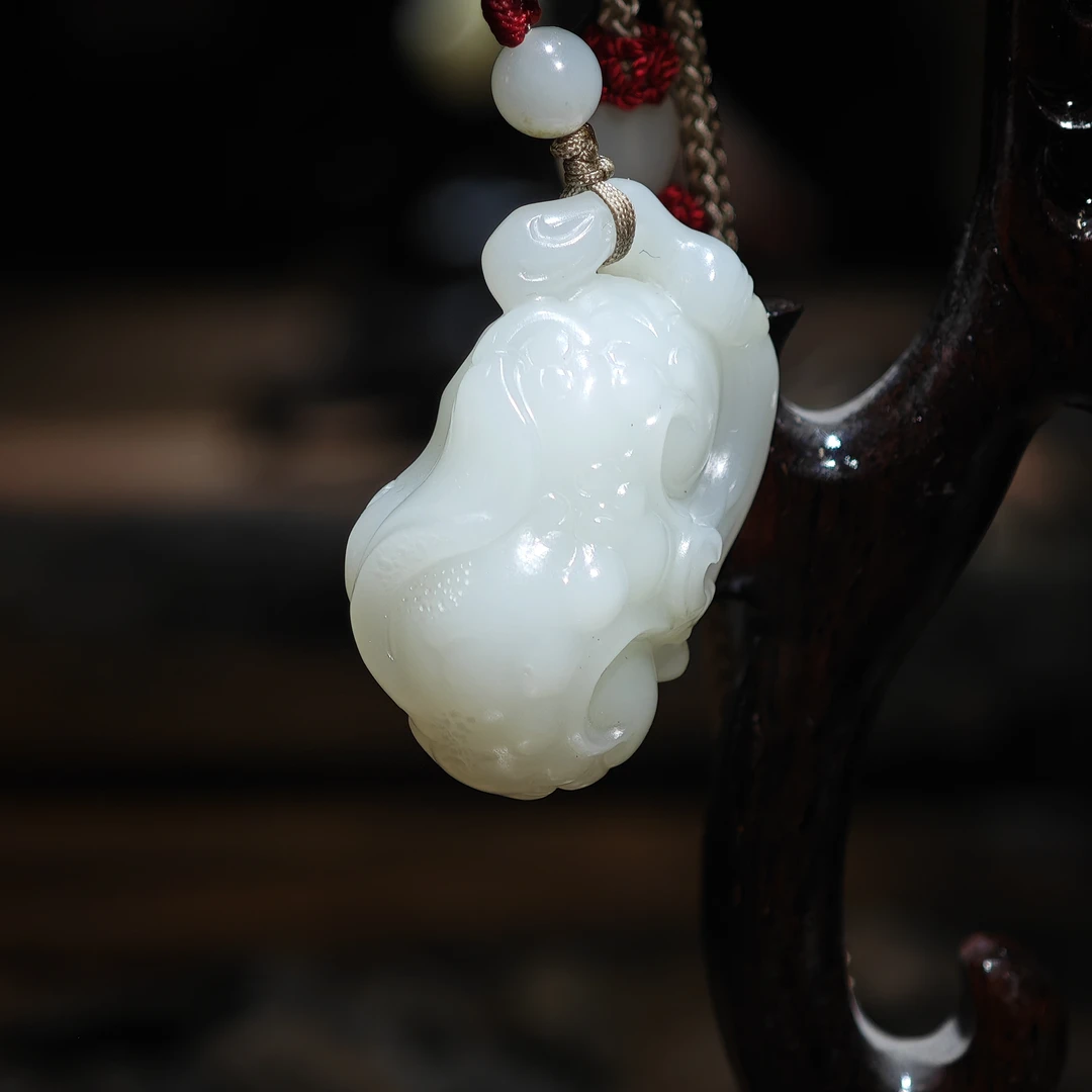 米达姐【米达姐和田玉】米达料如意——手工精雕