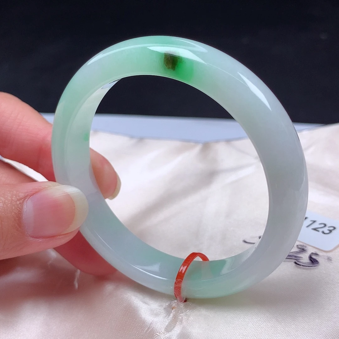 翡翠未镶嵌手镯54圈s1123