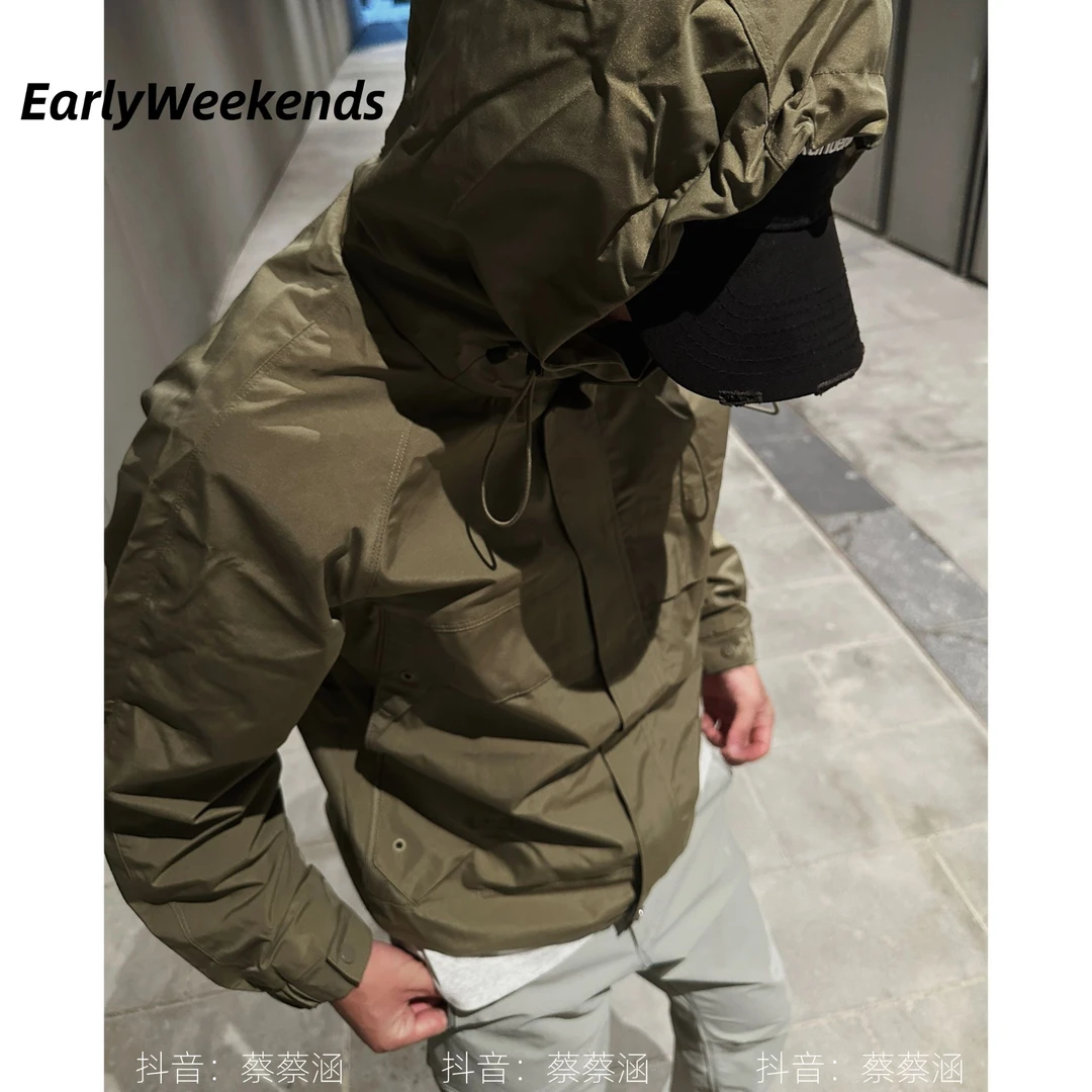 Weekends 美式户外cleanfit机能冲锋衣休闲户外运动连帽夹克外套