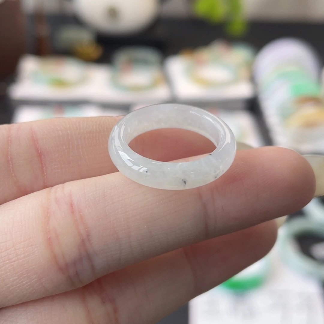 翡翠戒指未镶嵌13白冰戒指