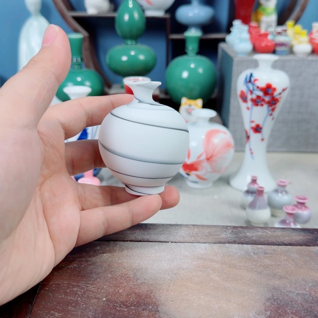 陶瓷手工小花器摆件