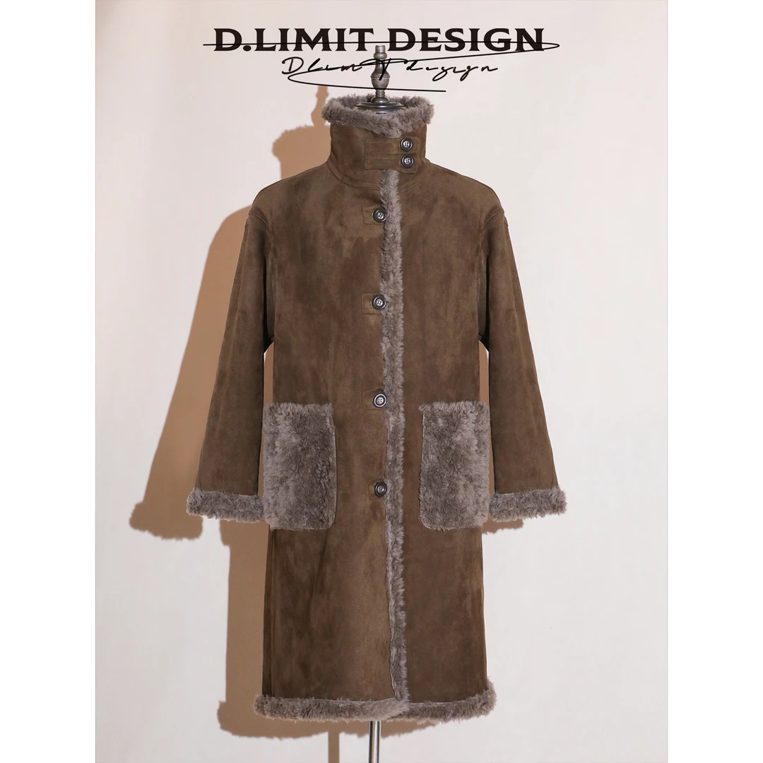【D.Limit design】100绵羊毛AB面两穿羊羔毛大口袋外套DLXYH269