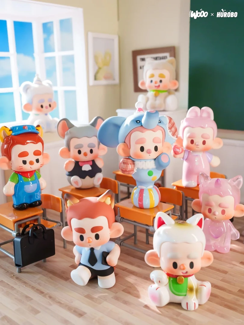 【kixin-拆盒】Hurobo我们班是动物园盲盒可爱摆件玩具公仔手办