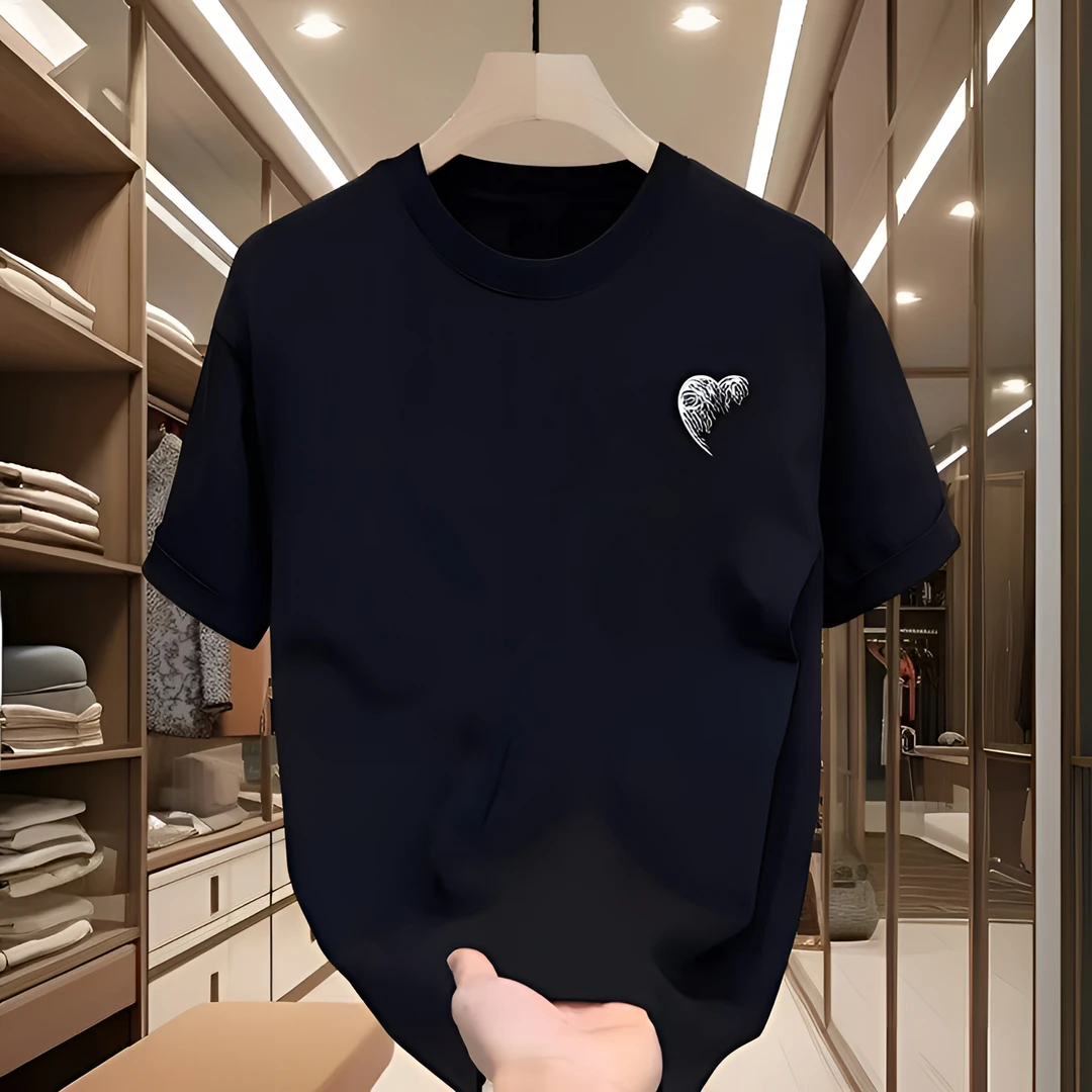 啄木鳥百搭男女圆领运动短袖潮流休闲百搭款纯棉印花韩版时尚t恤