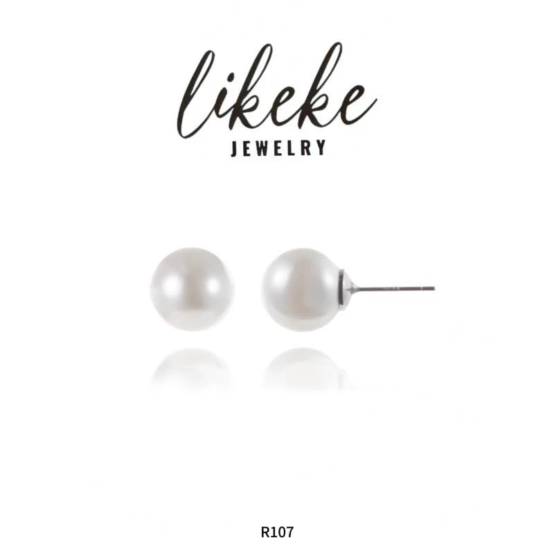 克珞琳德 925银耳饰 LI KEKE【白月光】素珠简约百搭耳钉R107