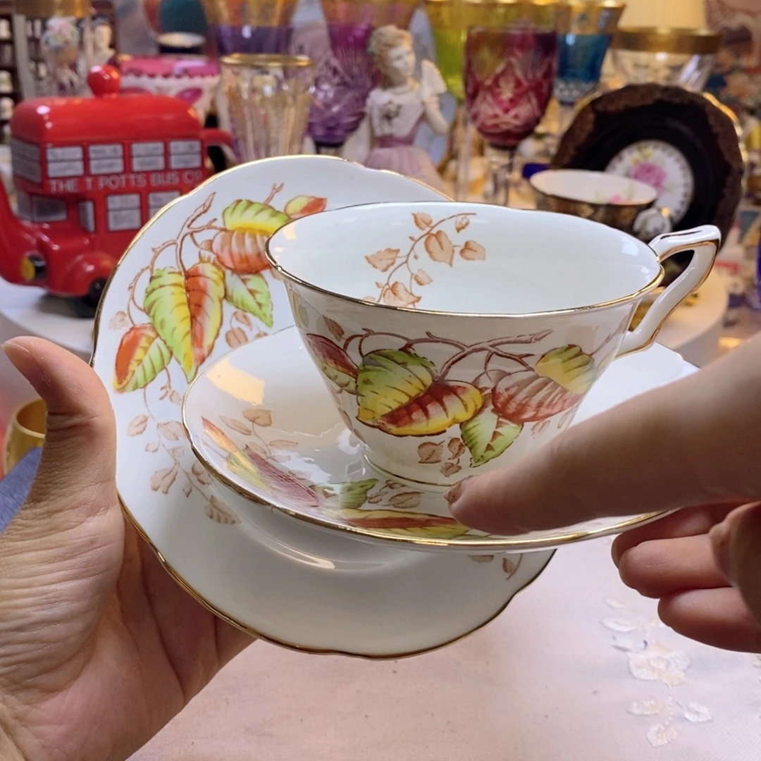 瓷片手绘瓷器欧瓷咖啡杯水晶杯