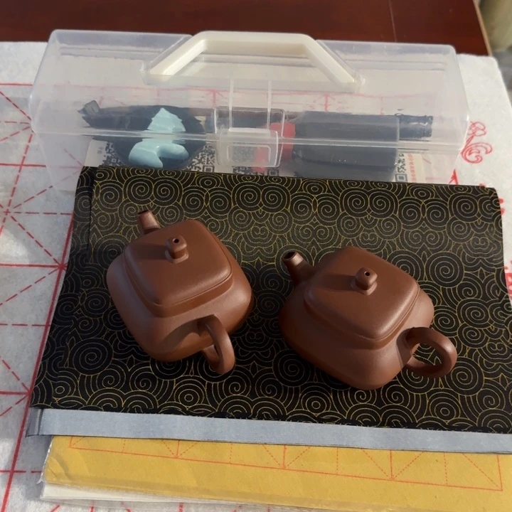 茶壶紫砂四方合欢对壶羊角山老紫泥紫砂壶