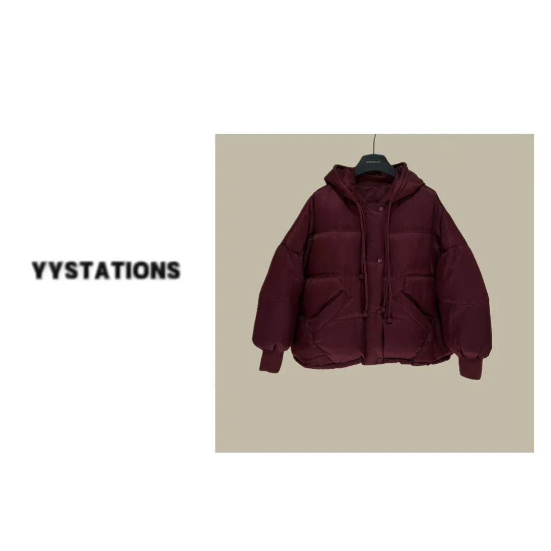 YYSTATIONS 【车厘子！】欧货轻奢短款抽绳连帽外套-093