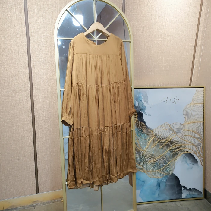 CJ130孕妇棕色连衣裙110-150