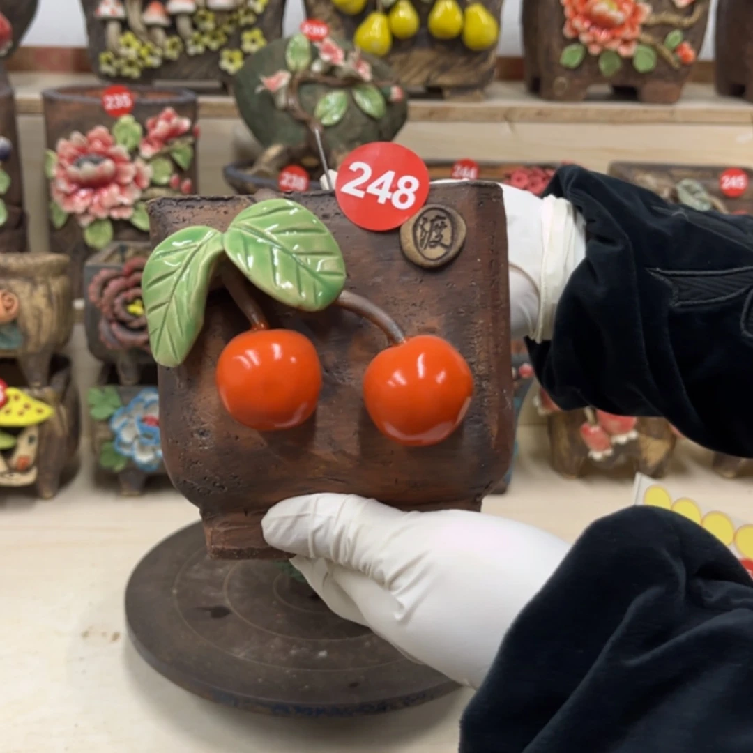 【闪购商品】紫砂花盆248号内口9×9脚高11.5