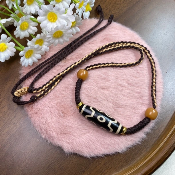 玛瑙油润七眼锁骨链简约大气小众颈饰