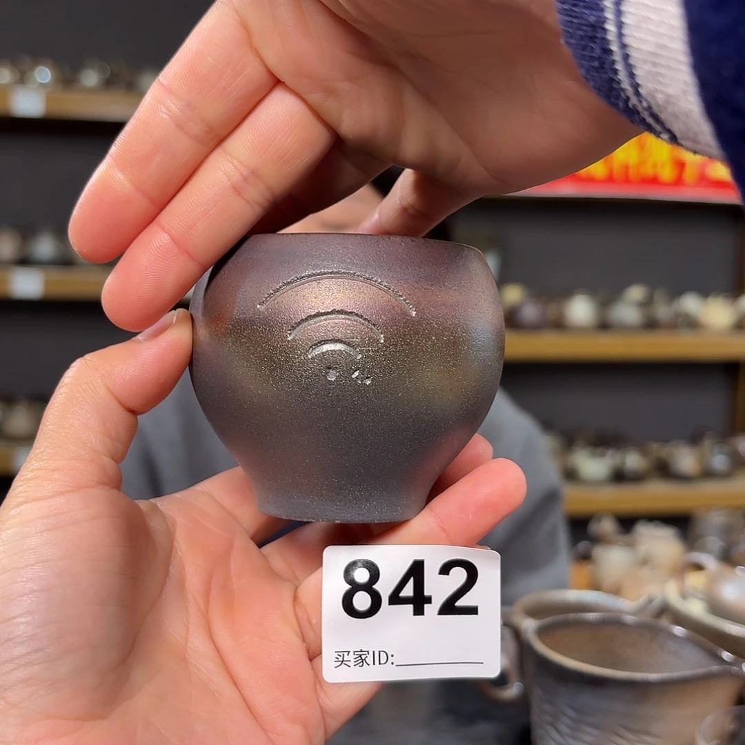 杯坭兴陶柴烧全手工原矿泥料杯
