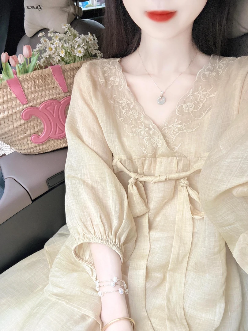2025春装盐系轻熟风独特超好看洋气减龄黄色休闲衬衫两件套装裙女