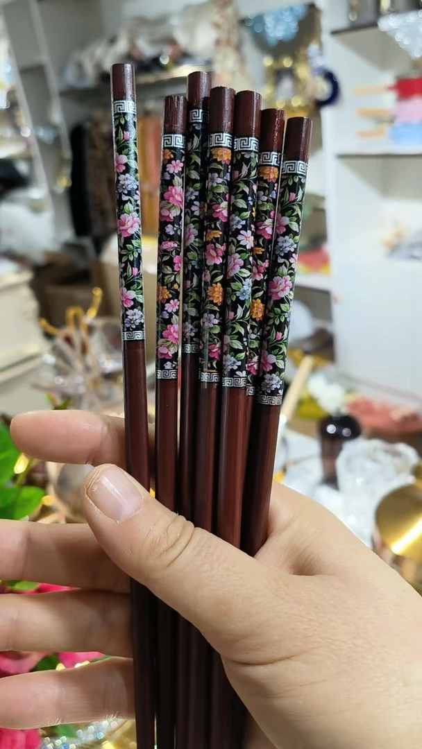 民族风蓝眼睛筷子 到手20双筷子