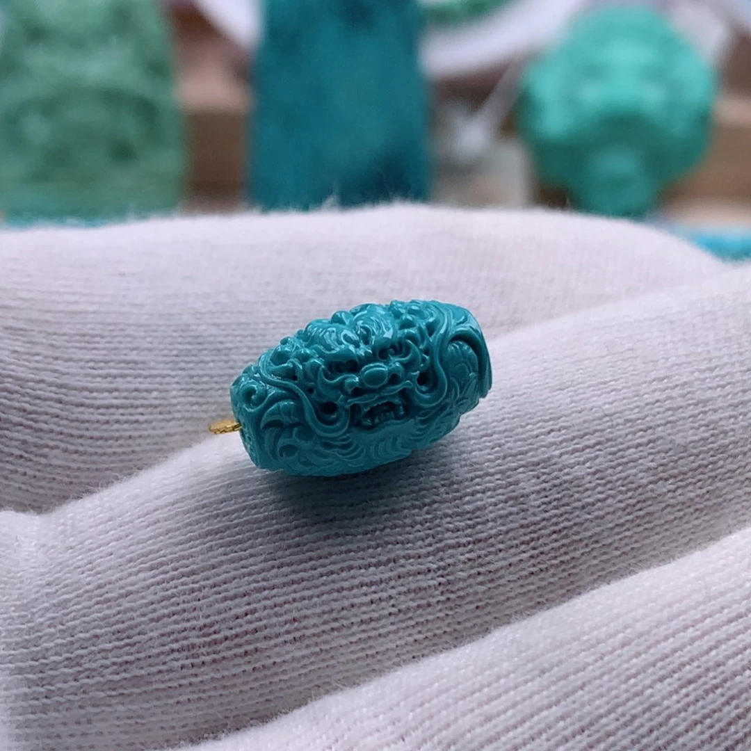 绿松石龙桶珠未镶嵌