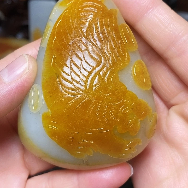 宝***家和田玉未镶嵌挂件