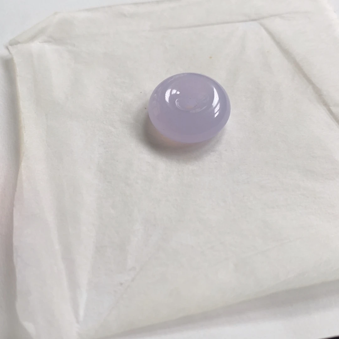 翡翠裸石冰紫平安扣